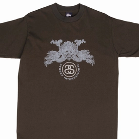 Reinforced Shoulder Stitching VINTAGE STUSSY DRAGON TEE SHIRT 1990S SIZE LARGE MADE IN USA