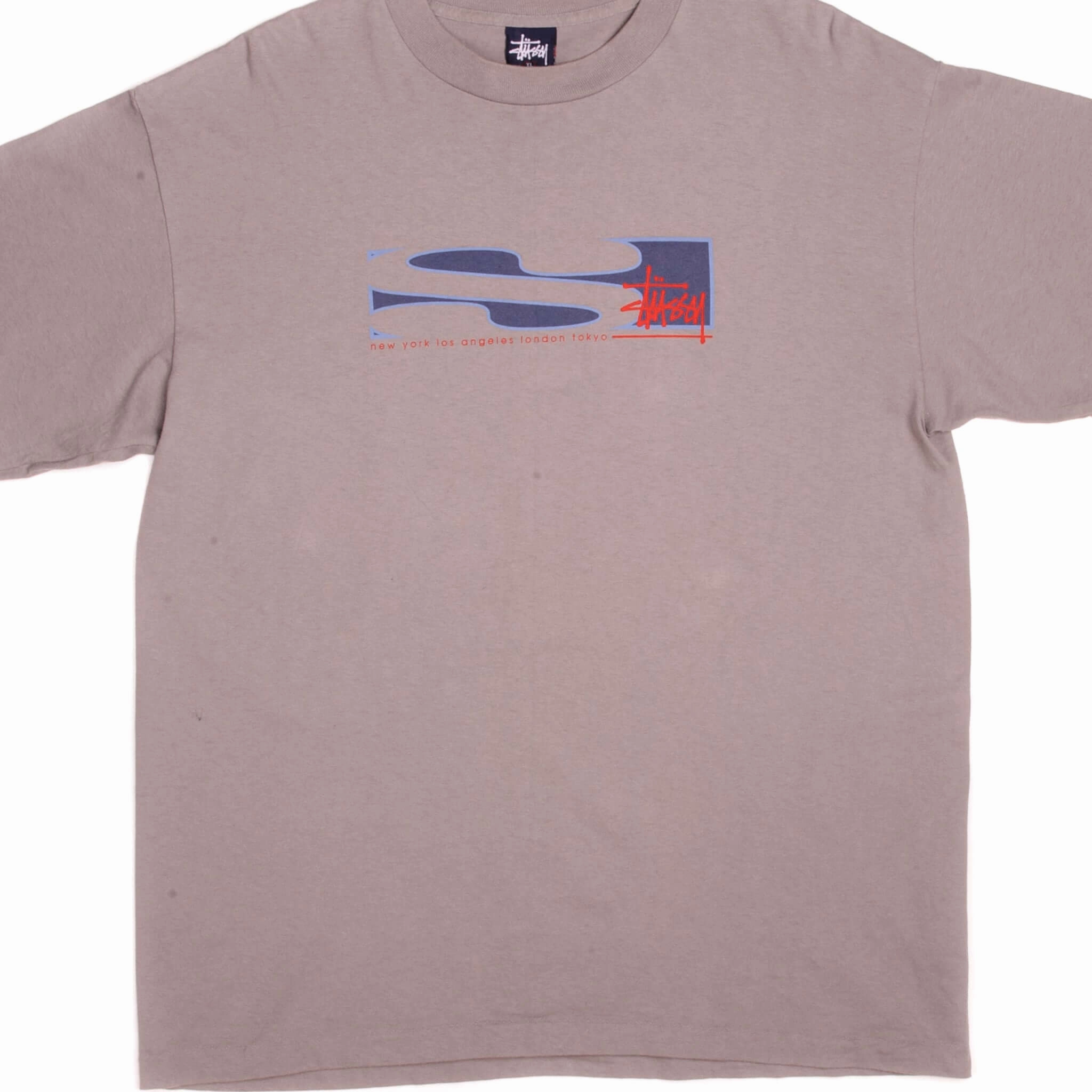 Unisex style Fashionable Layer VINTAGE STUSSY TEE SHIRT 1990s SIZE LARGE MADE IN USA