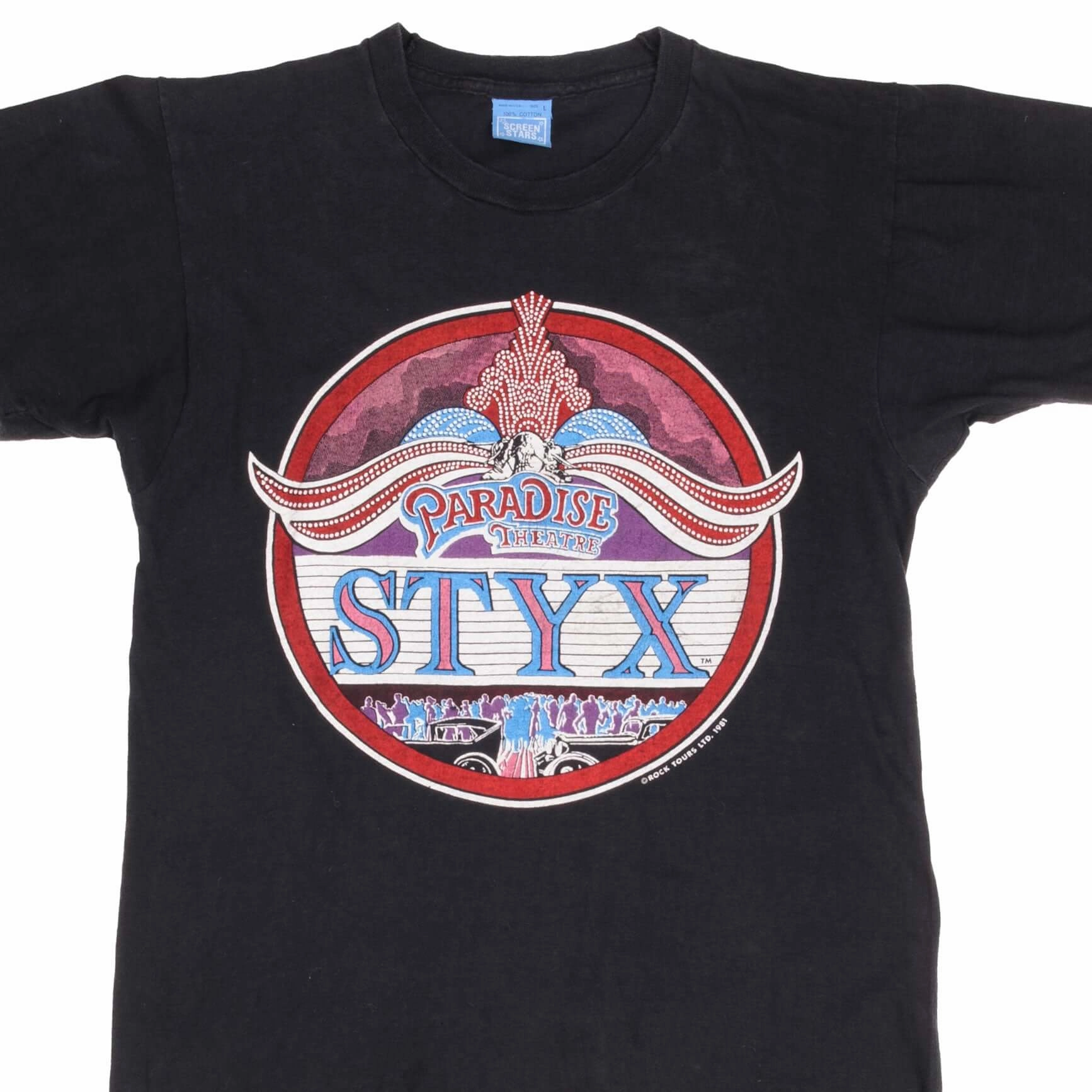 mix and match VINTAGE STYX ROCK TOUR 1981 TEE SHIRT SIZE SMALL MADE IN USA