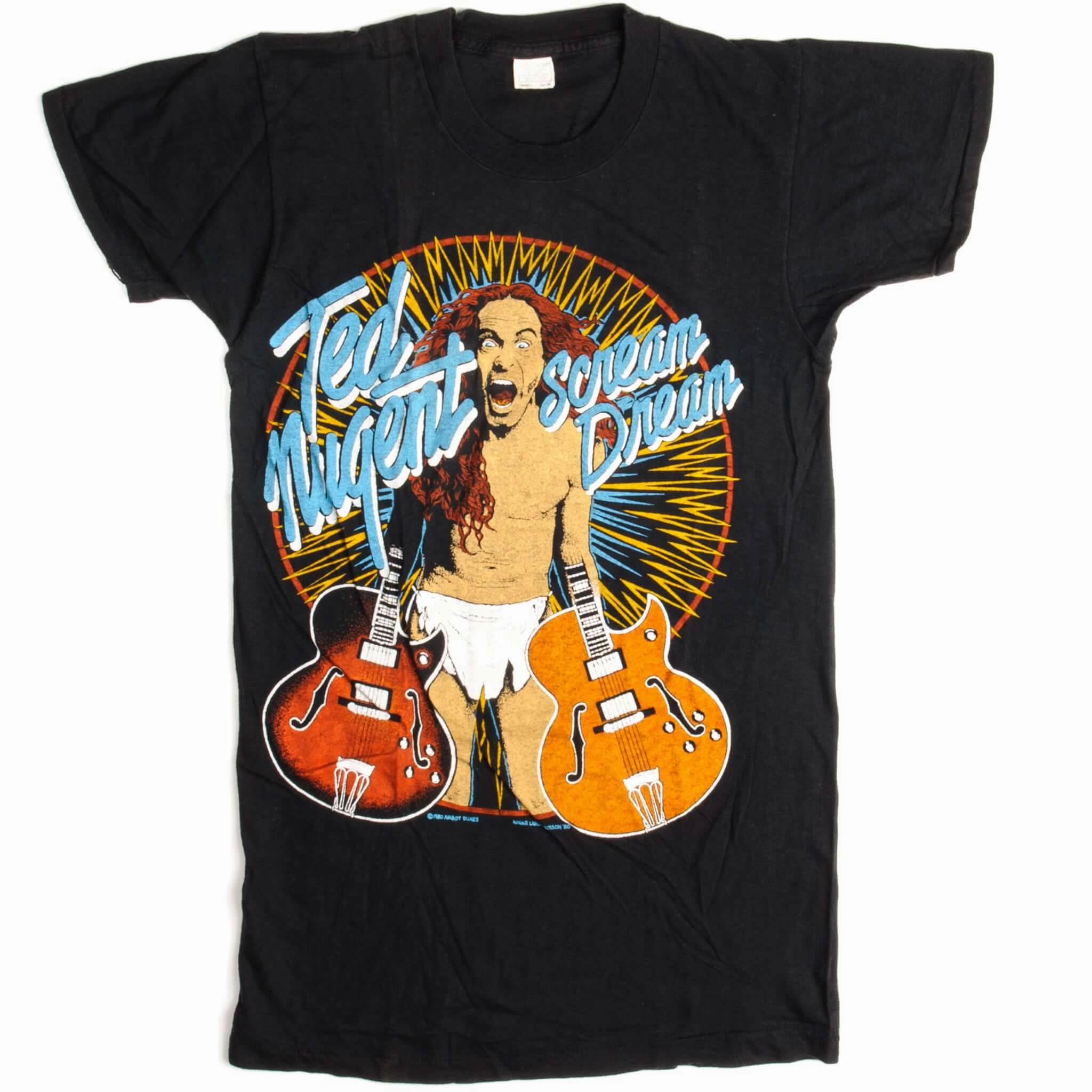 Cycling endurance Stretch performance VINTAGE TED NUGENT WANGO TANGO TOUR TEE SHIRT 1980 SIZE XS MADE IN USA