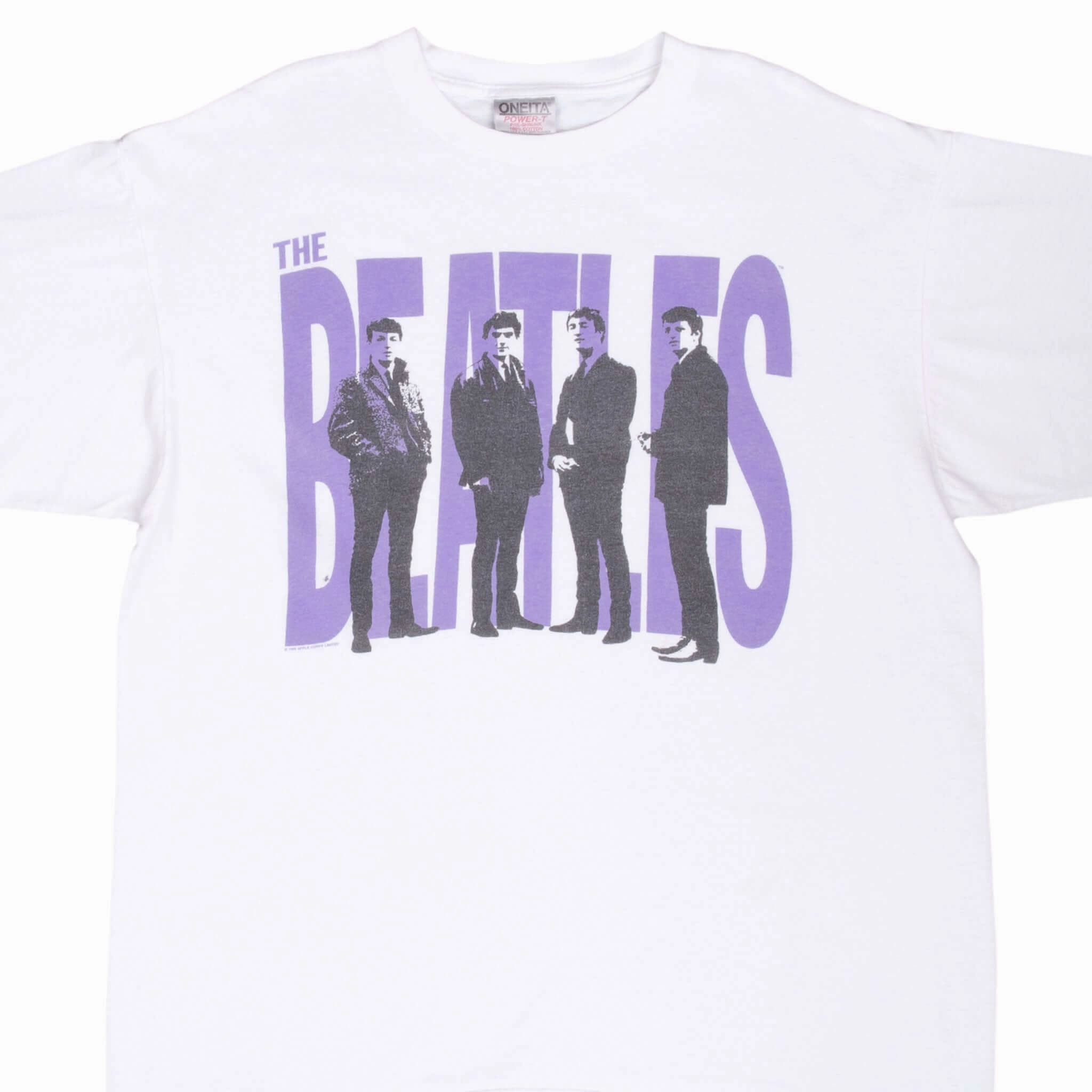 VINTAGE THE BEATLES 1995 WHITE TEE SHIRT XL MADE IN USA soft fit Easy Layering