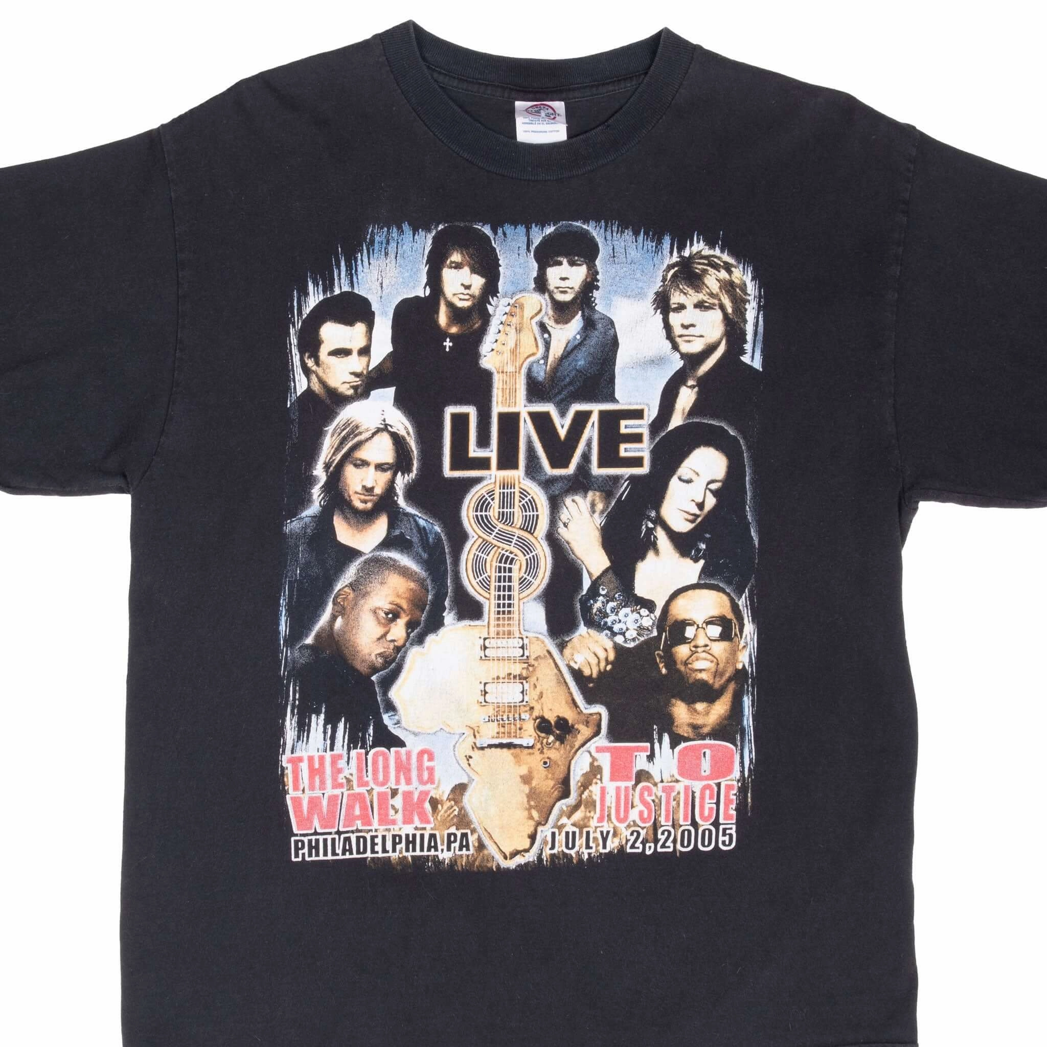 VINTAGE THE LONG WALK TO JUSTICE LIVE 2005 BLACK TEE SHIRT LARGE brandable Perfect Comfort Wear