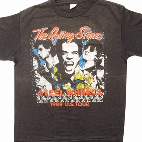 graduation VINTAGE THE ROLLING STONES TEE SHIRT 1989 SIZE LARGE MADE IN USA