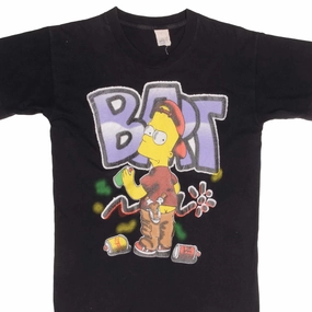 Eco Friendly Production Midweight Knit VINTAGE THE SIMPSONS BART GRAFFITI TEE SHIRT 1990S SIZE MEDIUM MADE IN USA