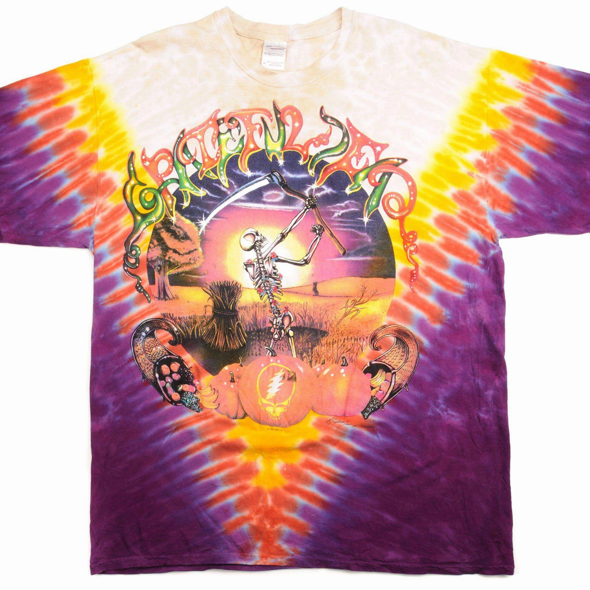 Comfy Wardrobe VINTAGE TIE DYE GRATEFUL DEAD FALL TOUR TEE SHIRT 1994 SIZE XL