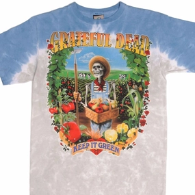 VINTAGE TIE DYE GRATEFUL DEAD KEEP IT GREEN TEE SHIRT 1998 SIZE MEDIUM Fade Resistant Print