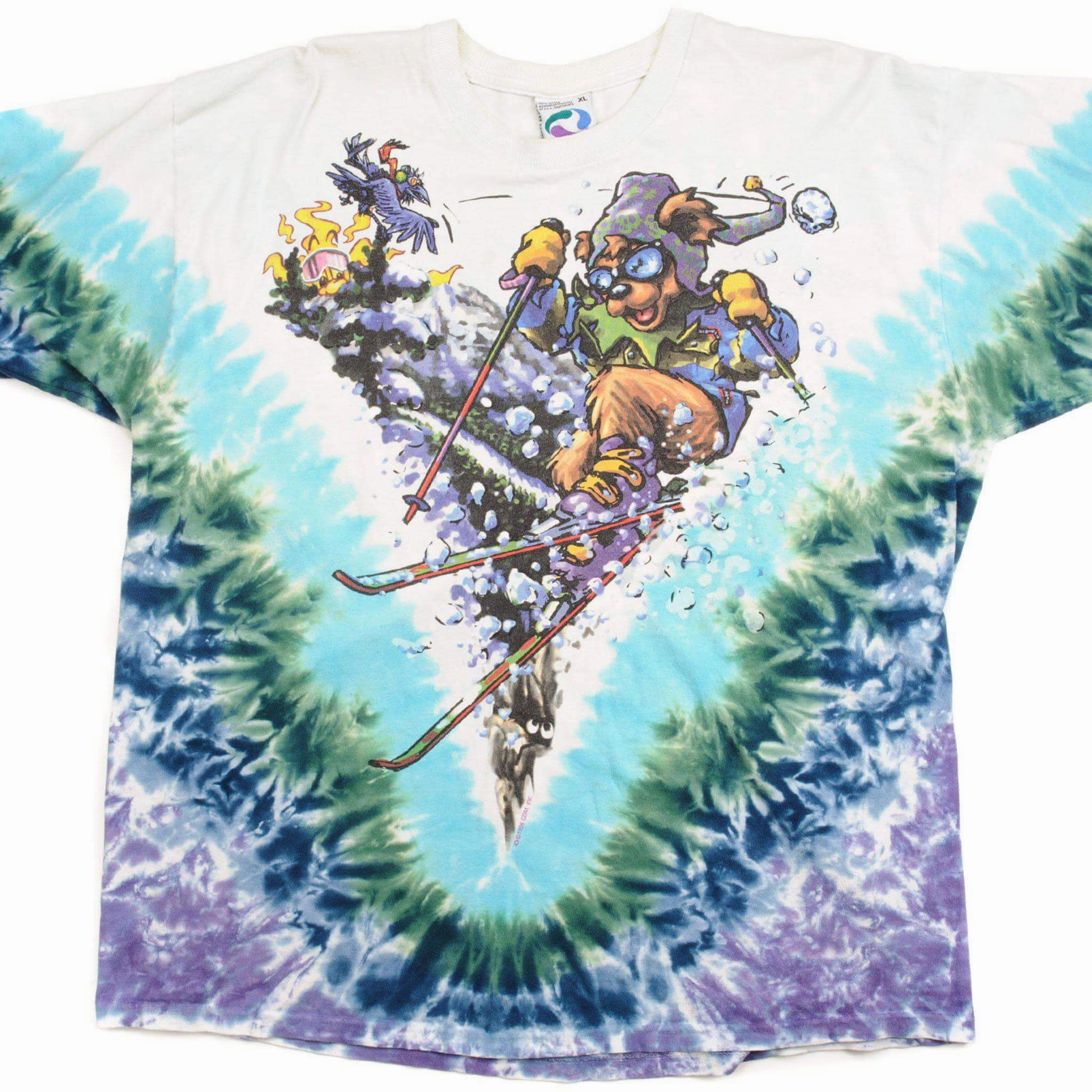 VINTAGE TIE DYE GRATEFUL DEAD TEE SHIRT BY LIQUID BLUE 1996 SIZE XL Lightweight Style