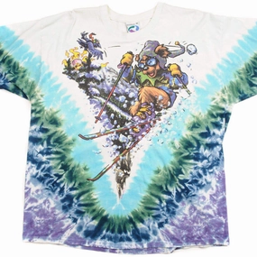 VINTAGE TIE DYE GRATEFUL DEAD TEE SHIRT BY LIQUID BLUE 1996 SIZE XL Lightweight Style
