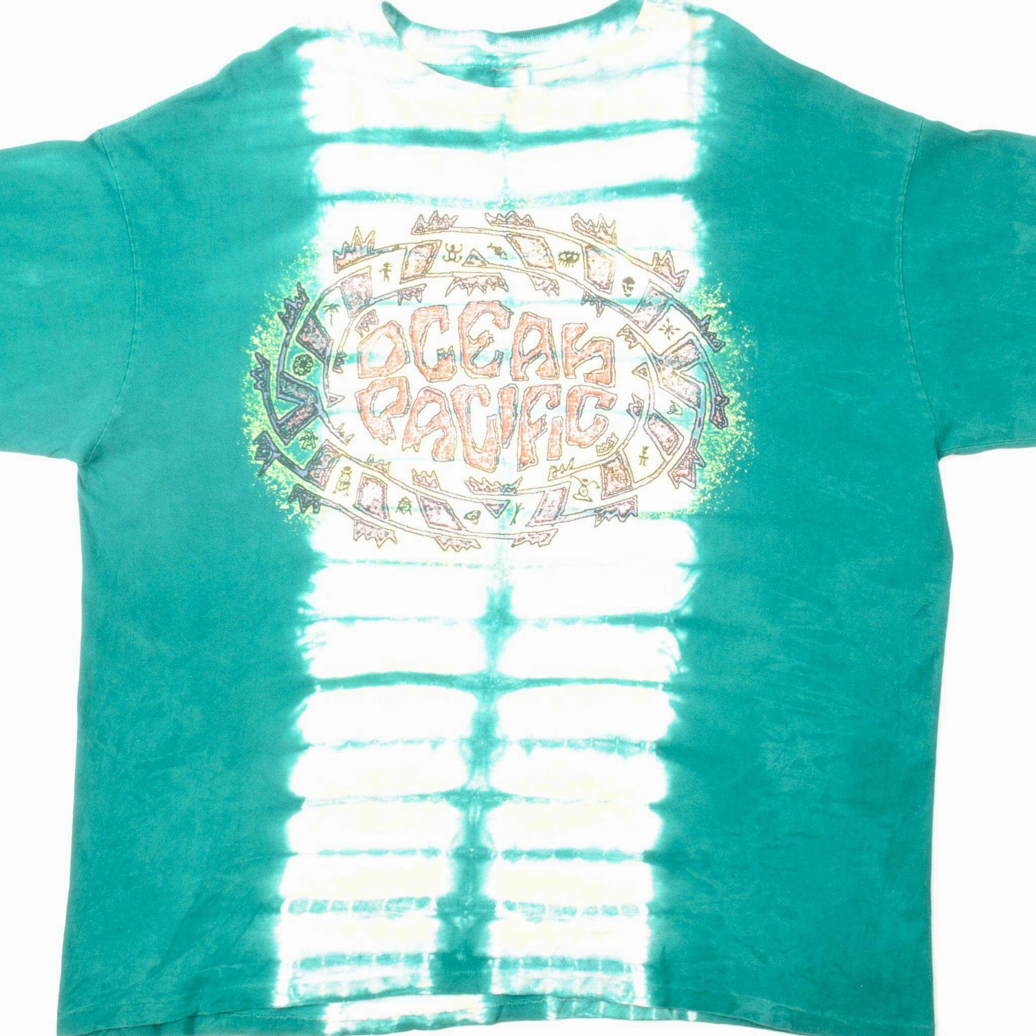 soft fit VINTAGE TIE-DYE OCEAN PACIFIC TEE SHIRT SIZE 2XL