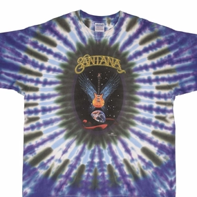 VINTAGE TIE DYE SANTANA RIVER OF COLORS TOUR 1997 TEE SHIRT SIZE 2XL Chic Cut