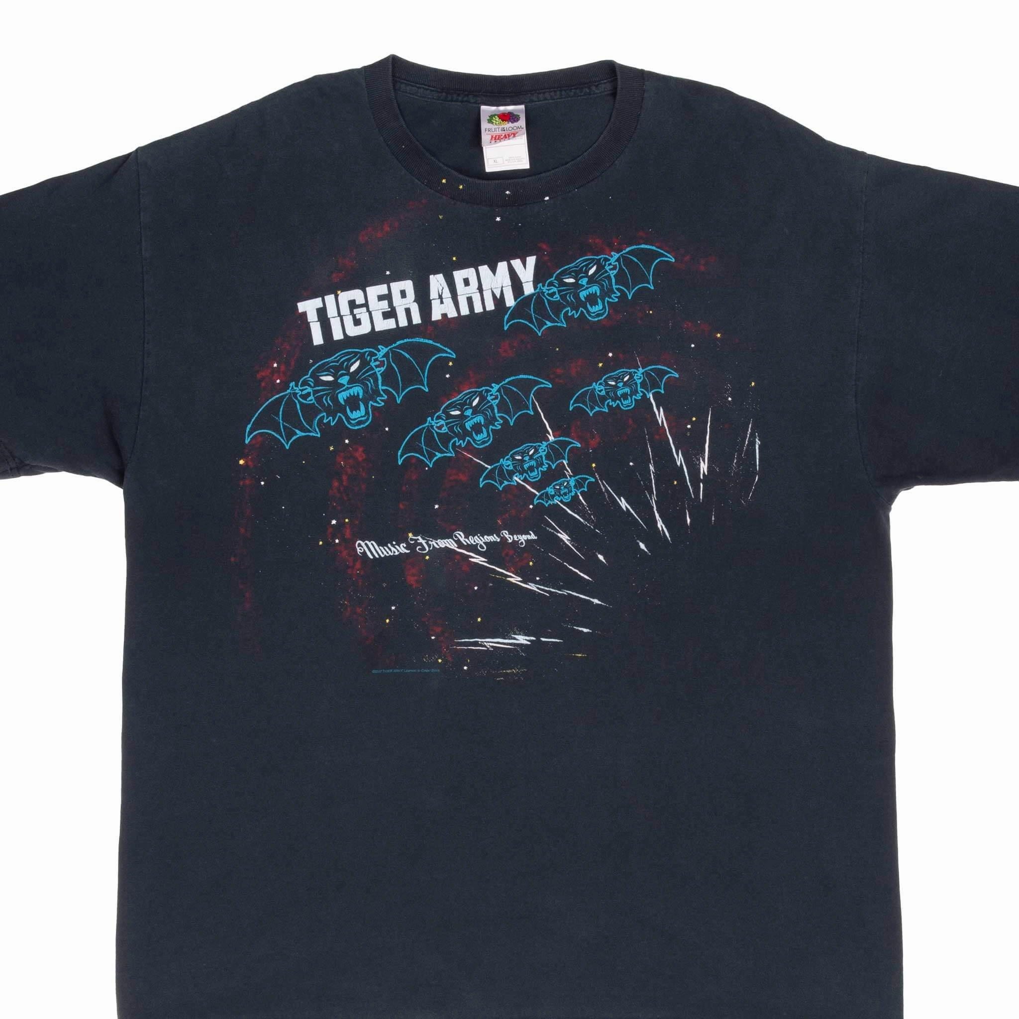 Light Comfort Biodegradable Textile VINTAGE TIGER ARMY MUSIC FROM REGIONS BEYOND 2007 TEE SHIRT XL