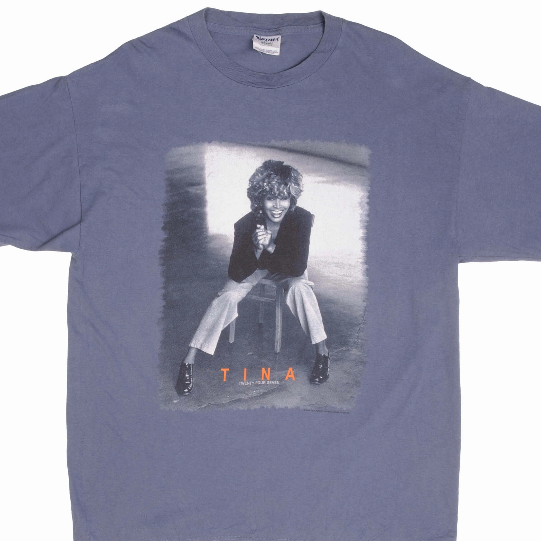 VINTAGE TINA TURNER TWENTY FOUR SEVEN TEE SHIRT 2000 SIZE XL Cool Fit Non Fading Material