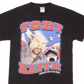 VINTAGE TOBY KEITH SHOCK'N Y'ALL TOUR TEE SHIRT 2003 SIZE MEDIUM Cozy Wearable Circular Knit Construction