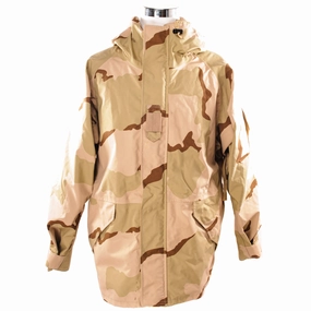 VINTAGE US ARMY ECWCS PARKA 2004 SIZE LARGE REGULAR GORE TEX Stand Collar Elasticated Waistband