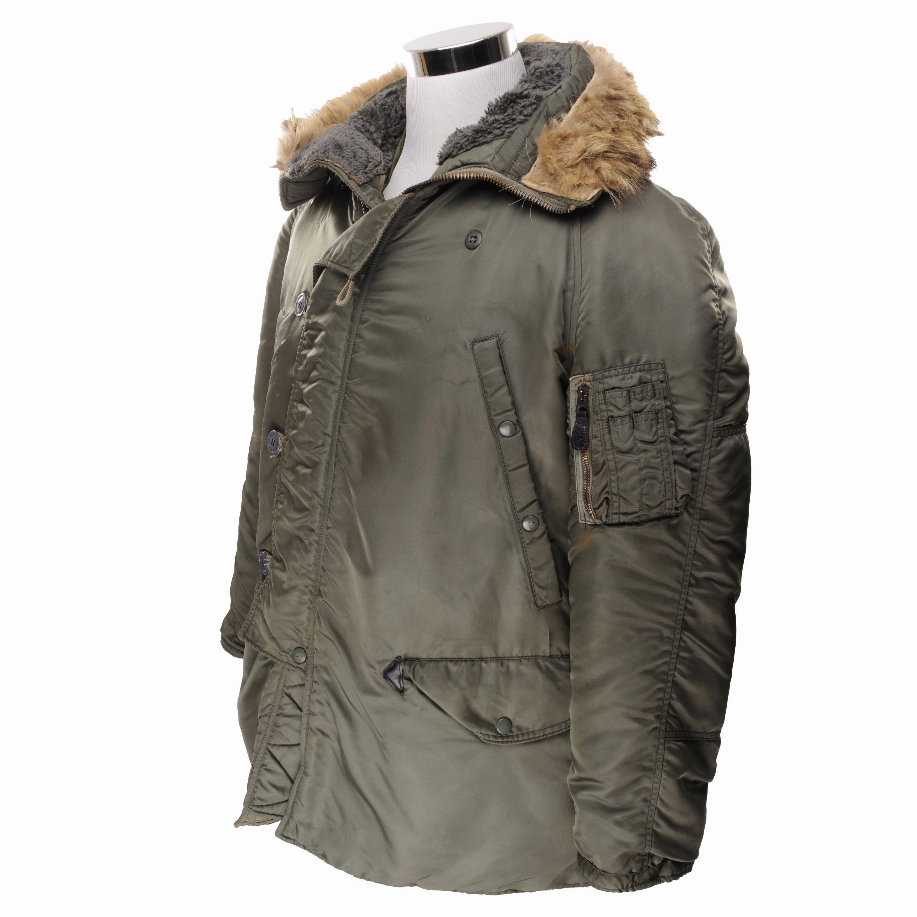 Balanced Insulation Wrinkle Free Fabric VINTAGE USAF N-3B N3B FLIGHT PARKA 1960S VIETNAM WAR SIZE MEDIUM