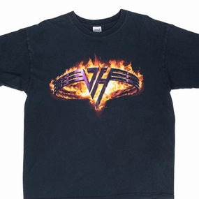 VINTAGE VAN HALEN KICKASS 2000S BLACK TEE SHIRT XL Soft Wearable