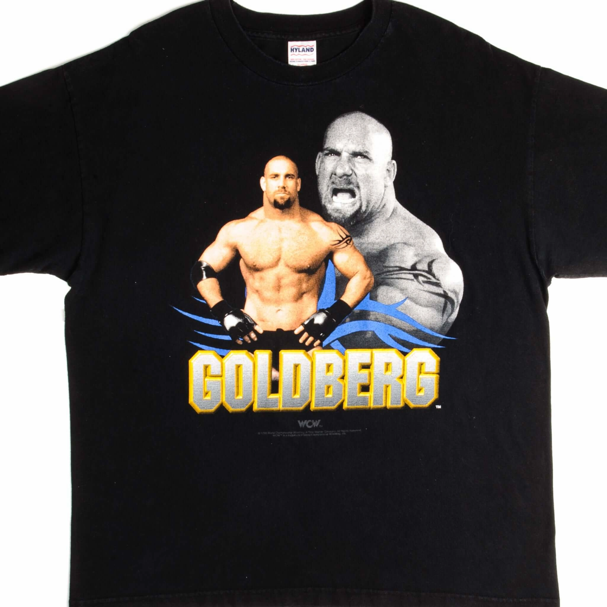 VINTAGE WCW GOLDBERG TEE SHIRT 1998 SIZE XL MADE IN USA Retro Style Active Trend Look