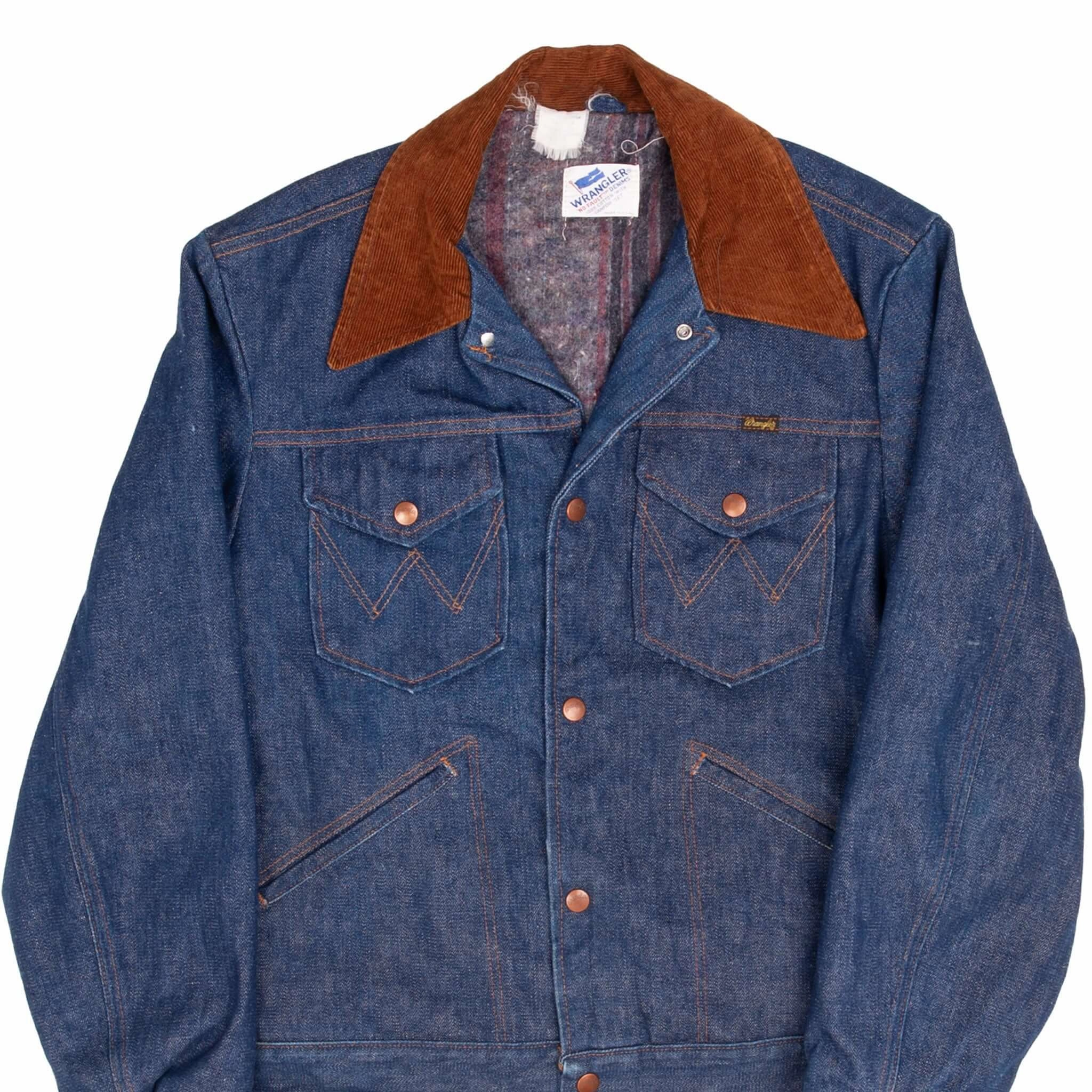 VINTAGE WRANGLER BLANKET LINED NO FAULT DENIM JACKET 1970S MEDIUM MADE IN USA Core Warmth