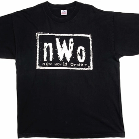 Perfect Layer Active Wear Fit VINTAGE WRESTLING NEW WORLD ORDER TEE SHIRT 1990S SIZE XL
