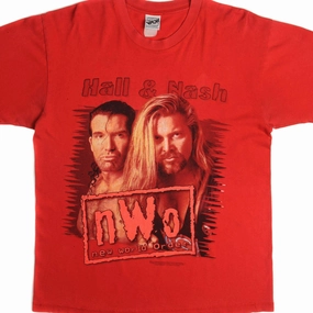VINTAGE WRESTLING WCW NWO HALL and NASH TEE SHIRT 1998 SIZE LARGE Chic Fashion