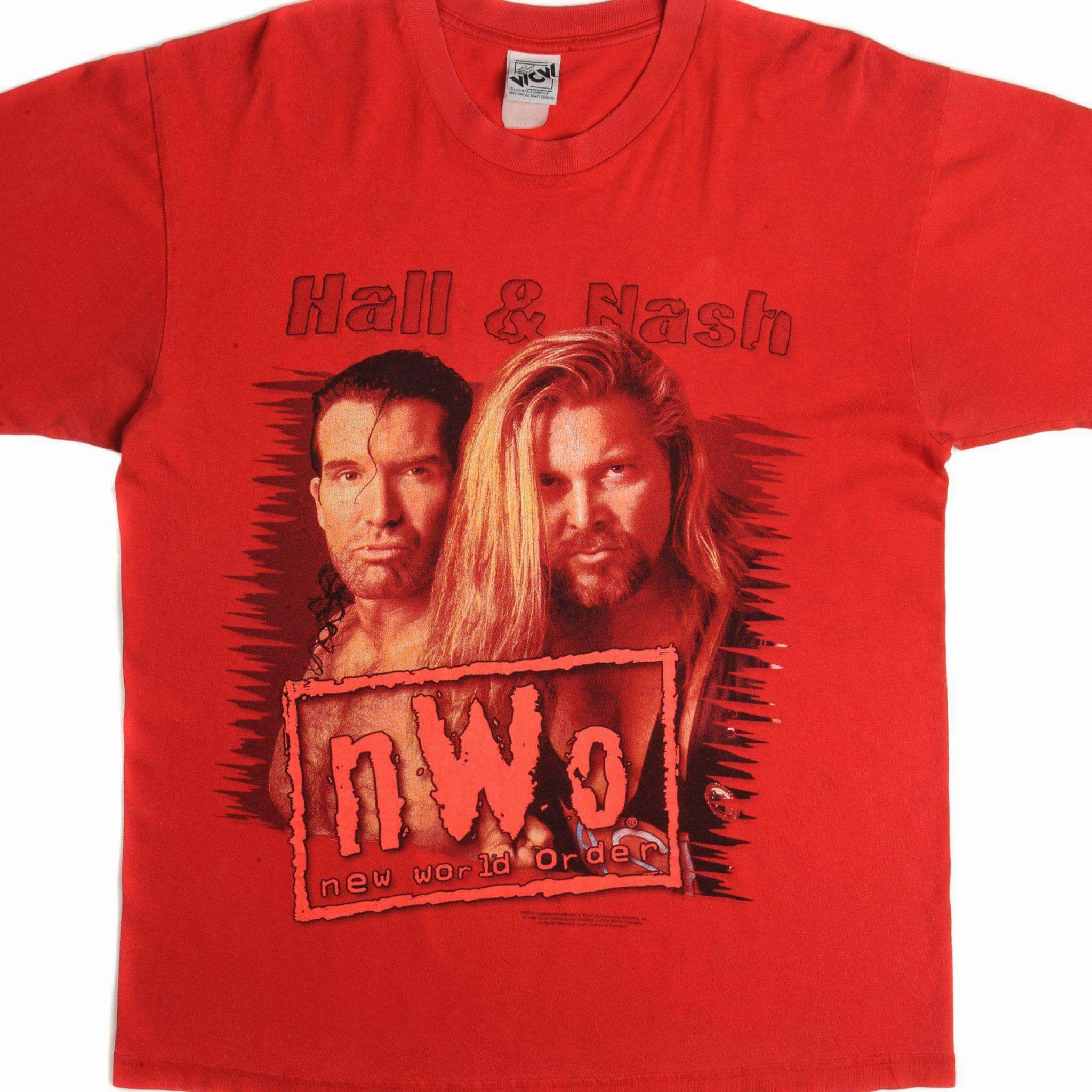 VINTAGE WRESTLING WCW NWO HALL and NASH TEE SHIRT 1998 SIZE LARGE Chic Fashion