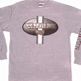 Standard Body Fit Casual Statement VINTAGE WU WEAR WORLDWIDE 90S LONG SLEEVE TEE SHIRT SIZE XL MADE IN USA