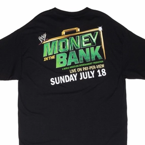 VINTAGE WWE MONEY IN THE BANK CREW WRESTLING TEE SHIRT 2008 XL NonRestrictiveCut
