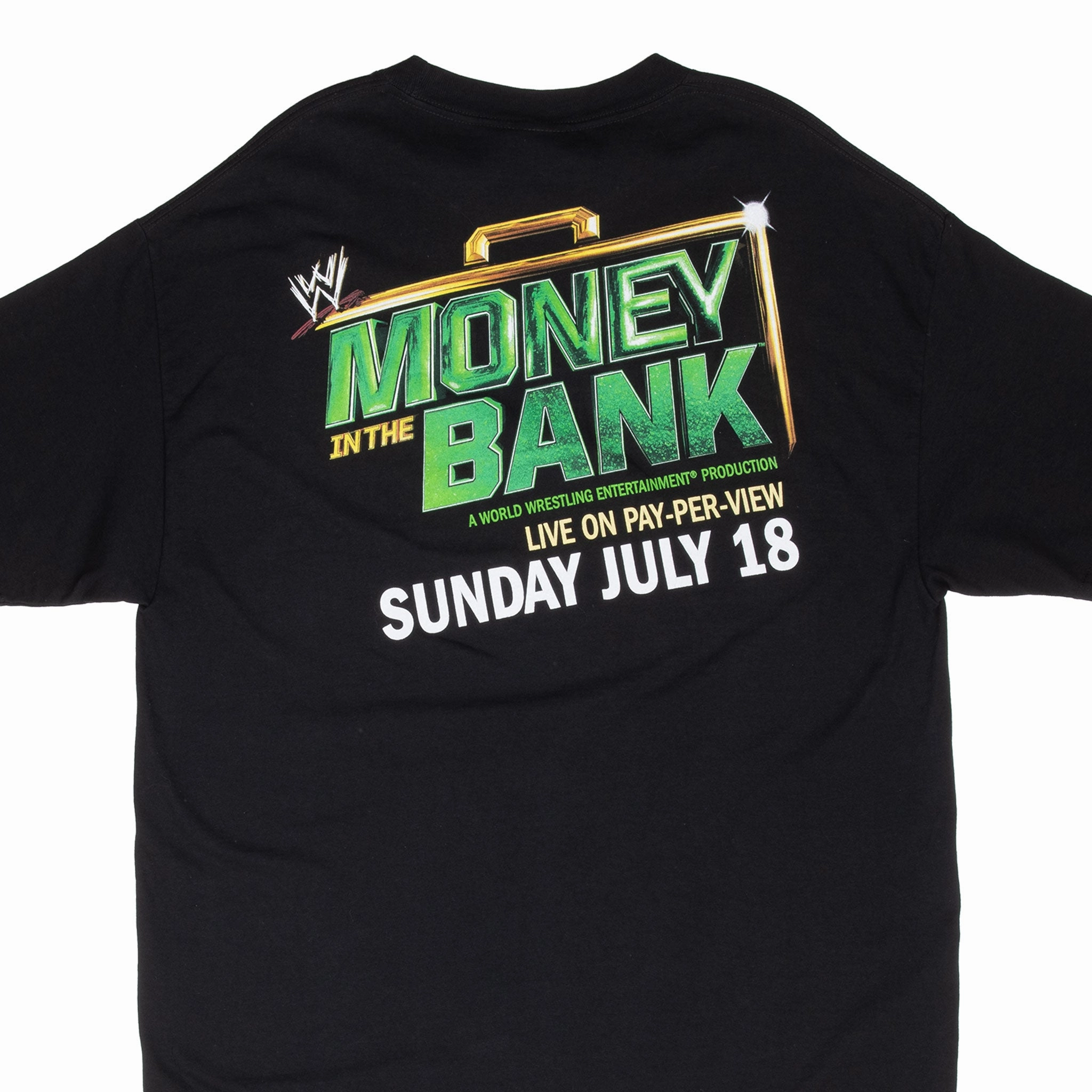 VINTAGE WWE MONEY IN THE BANK CREW WRESTLING TEE SHIRT 2008 XL NonRestrictiveCut
