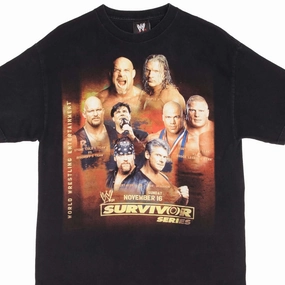 Comfy Essentials Chilly Weather Style VINTAGE WWE SURVIVOR SERIES 2002 TEE SHIRT SIZE MEDIUM