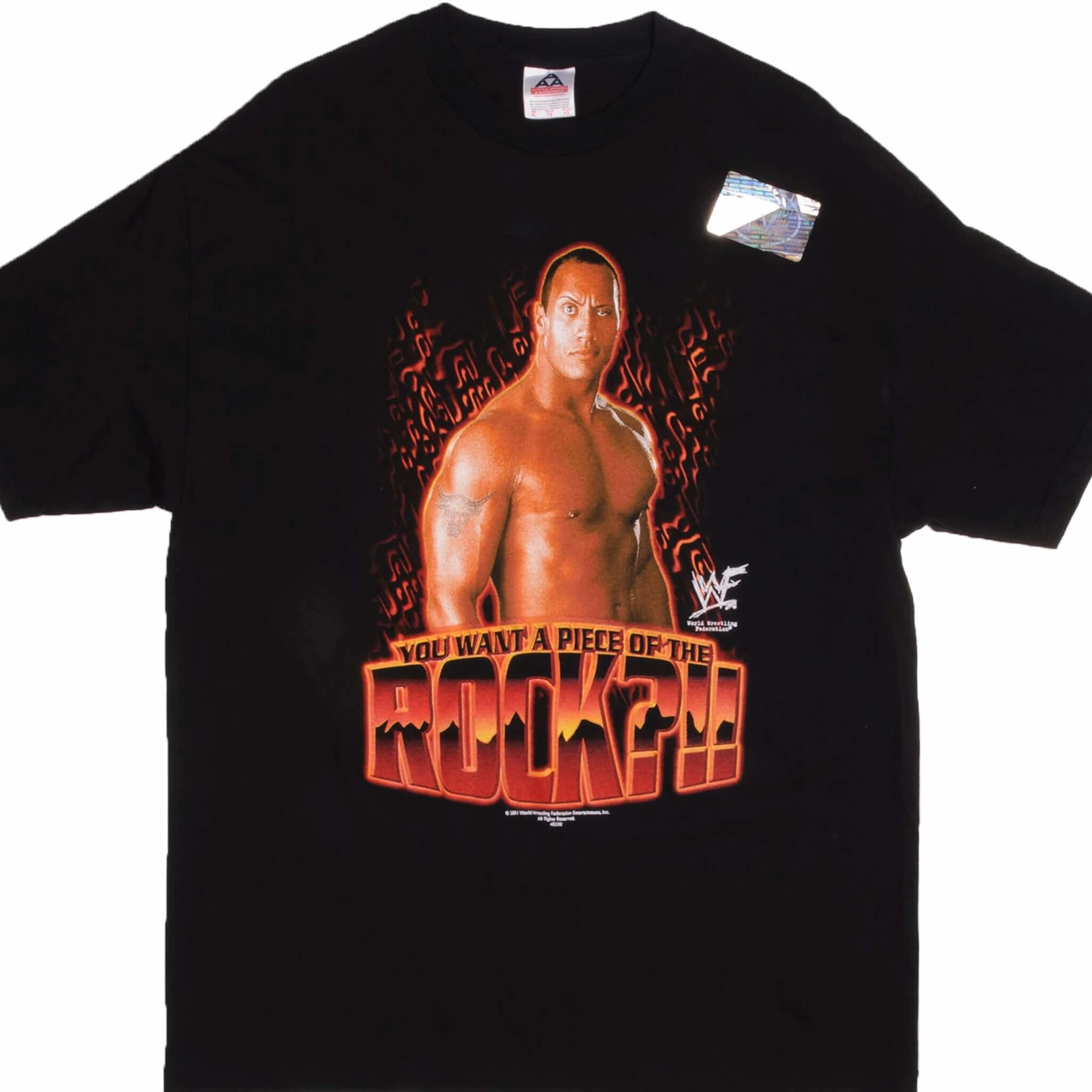 VINTAGE WWE WWF THE ROCK TEE SHIRT 2001 SIZE XL DEADSTOCK Versatile and Comfortable Embroidered