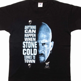 Light Layers VINTAGE WWF STONE COLD TEE SHIRT 1998 SIZE MEDIUM MADE IN USA