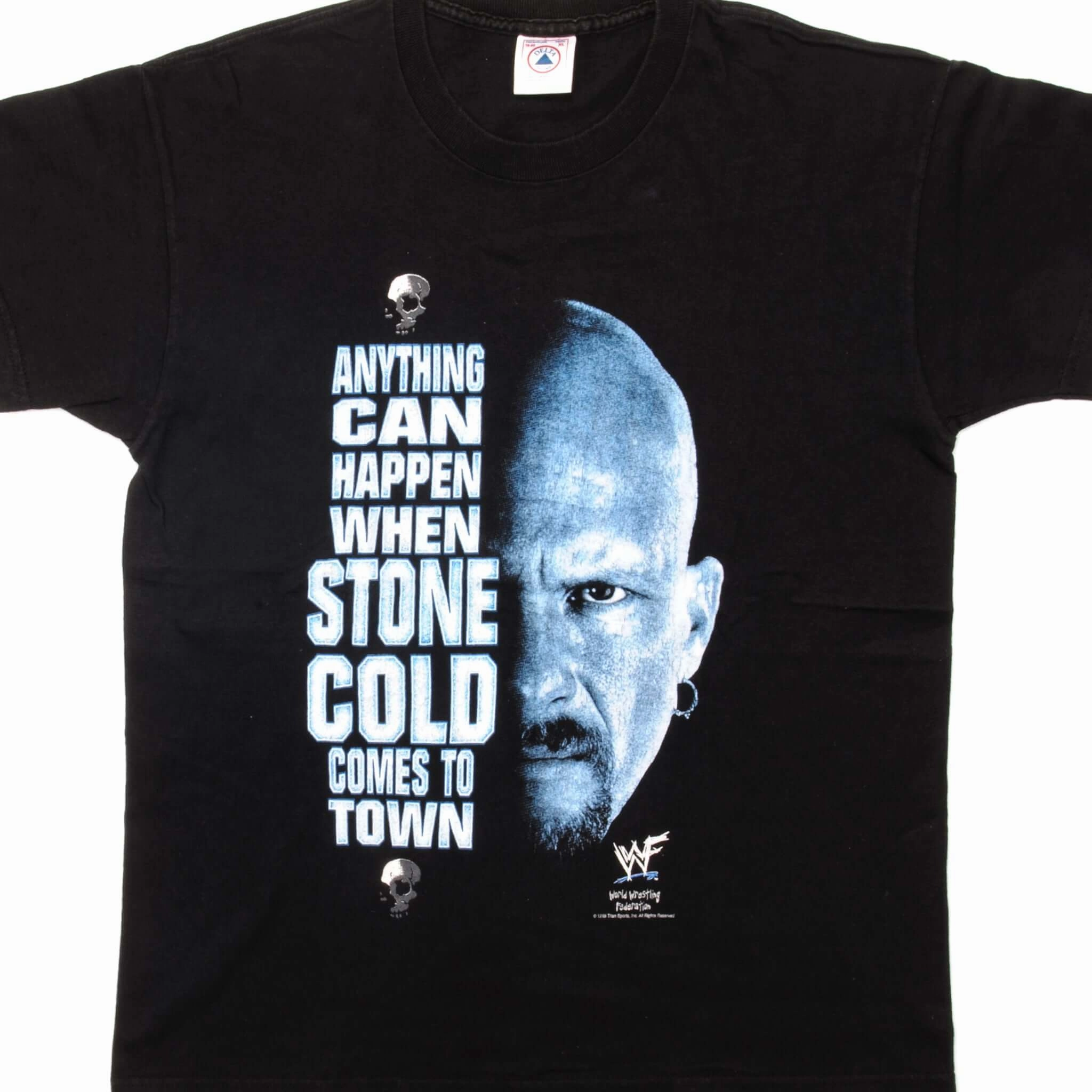 Light Layers VINTAGE WWF STONE COLD TEE SHIRT 1998 SIZE MEDIUM MADE IN USA