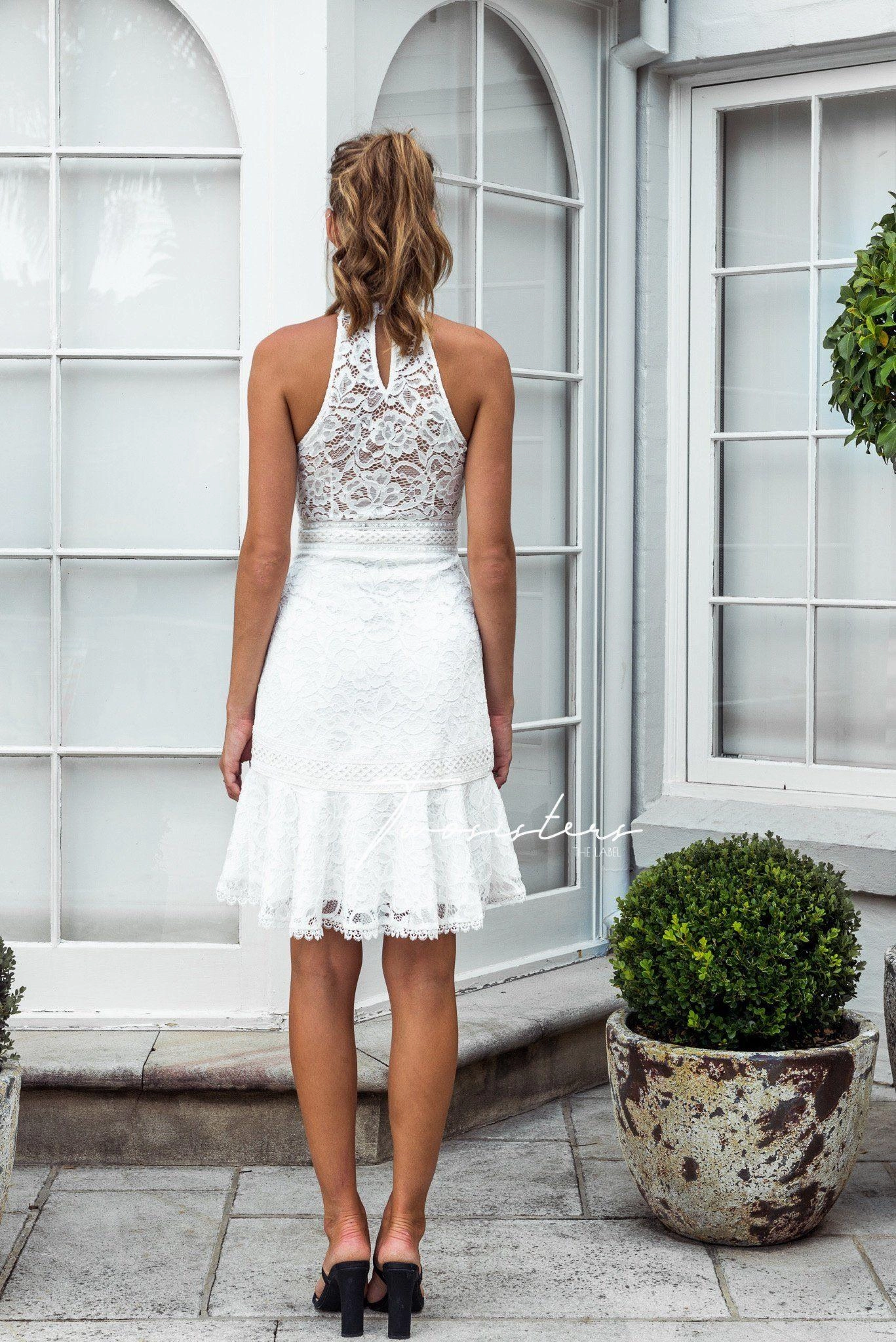 Modern Layering Violet Dress - White