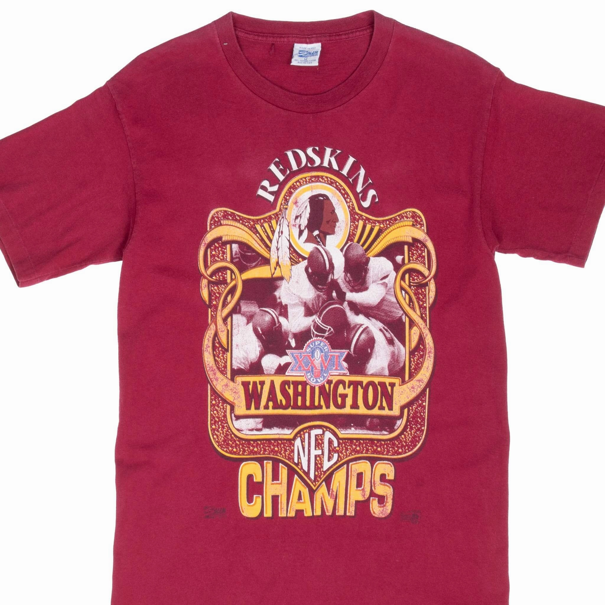 thermal VINTAGE NFL WASHINGTON REDSKINS SUPER BOWL 1992 TEE SHIRT SMALL MADE IN USA