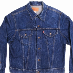 VINTAGE LEVIS TYPE 3 JACKET SINGLE STITCH SIZE 46L MADE IN USA 1971-1976 Construct