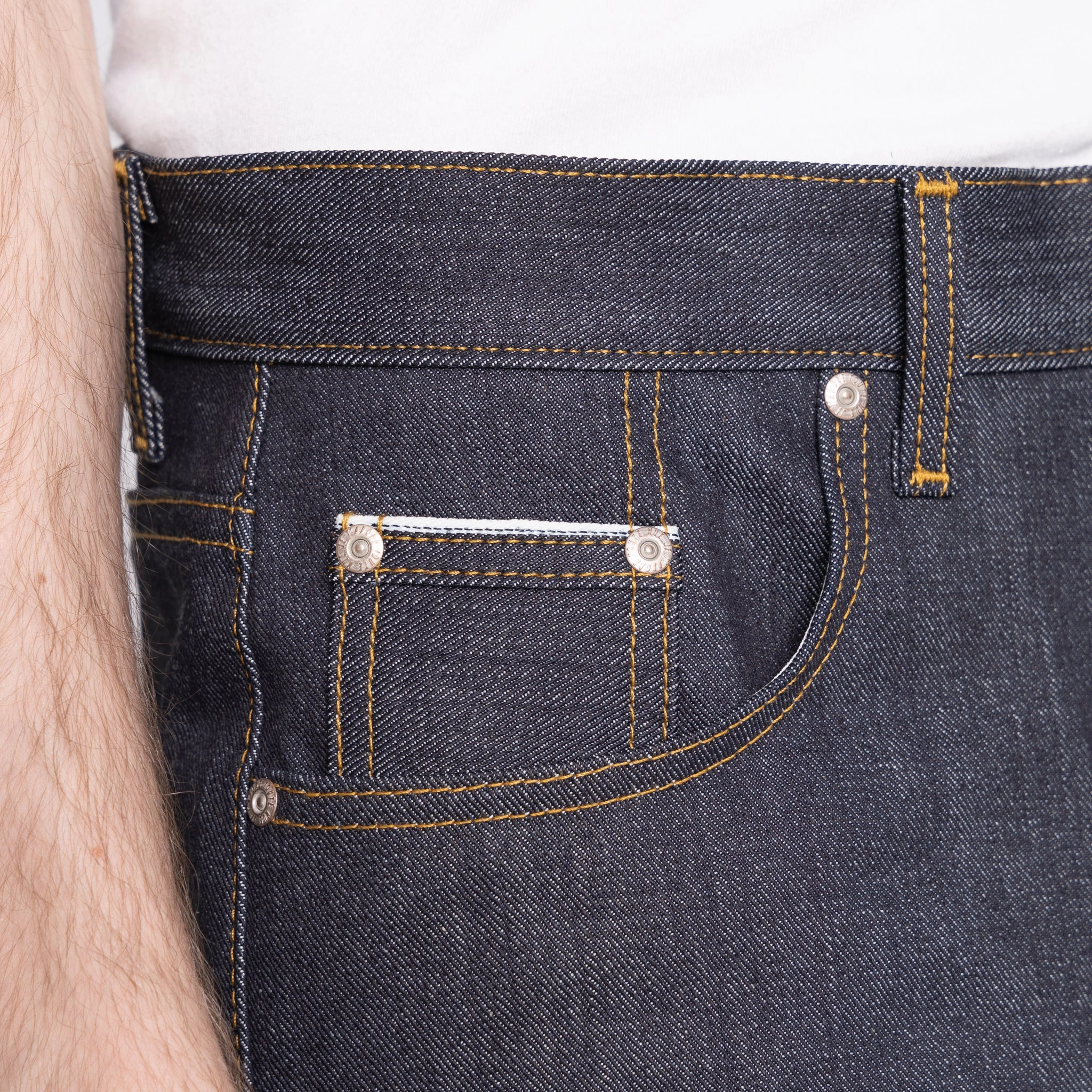 Everyday Eco Friendly Earthy Family Style Urban Explorer Youth Style Easy Guy - Left Hand Twill Selvedge - 36" Long Inseam