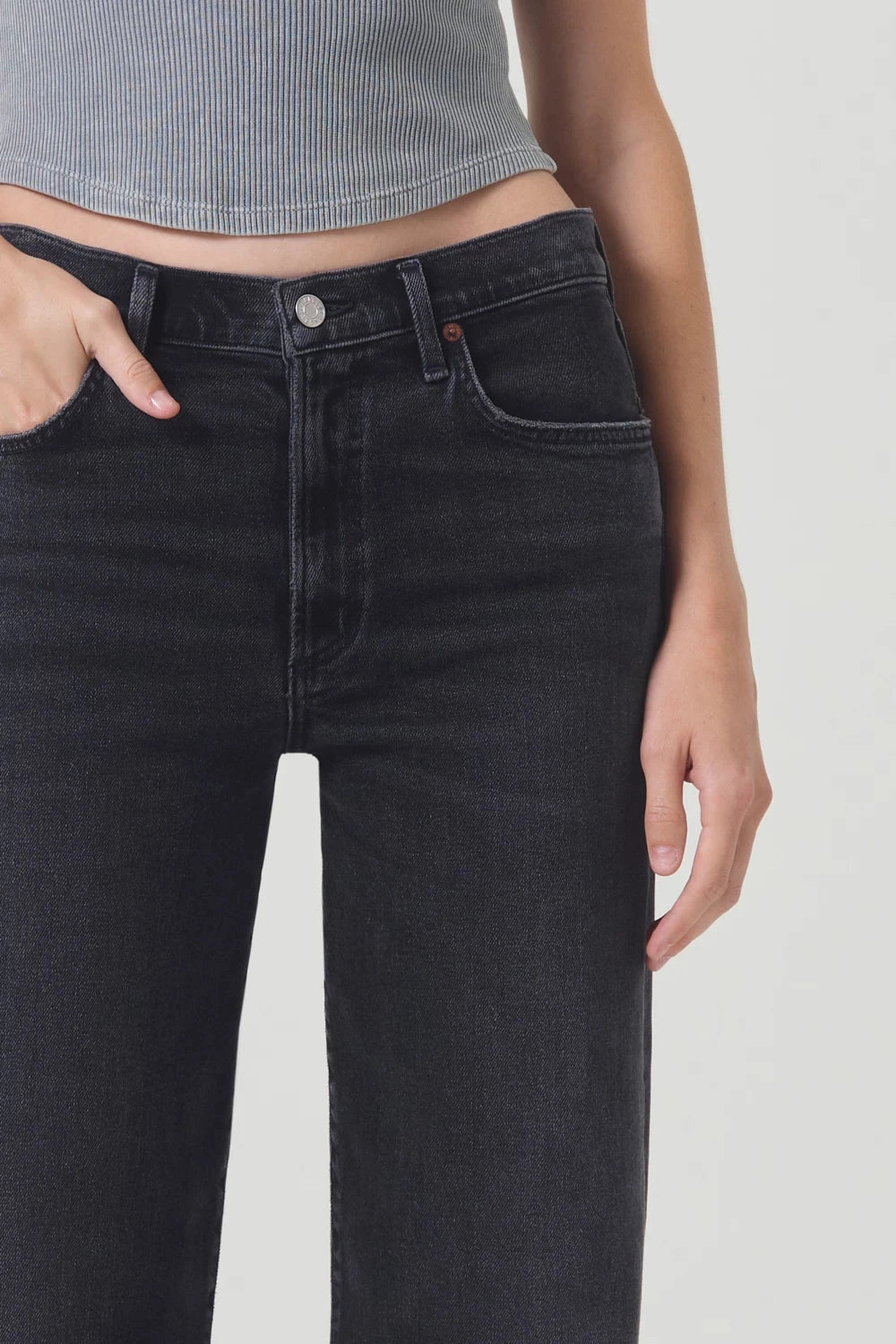 Harper Straight Jean Garment Dyed Texture Comfortable Silhouette