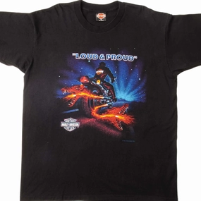 VINTAGE HARLEY DAVIDSON TEE SHIRT 1995 SIZE XL MADE IN USA Quick Access Chill Comfort Wear