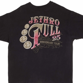 VINTAGE JETHRO TULL 25TH ANNIVERSARY 1993 TOUR TEE SHIRT XL MADE IN USA Casual All-Day Running Gear