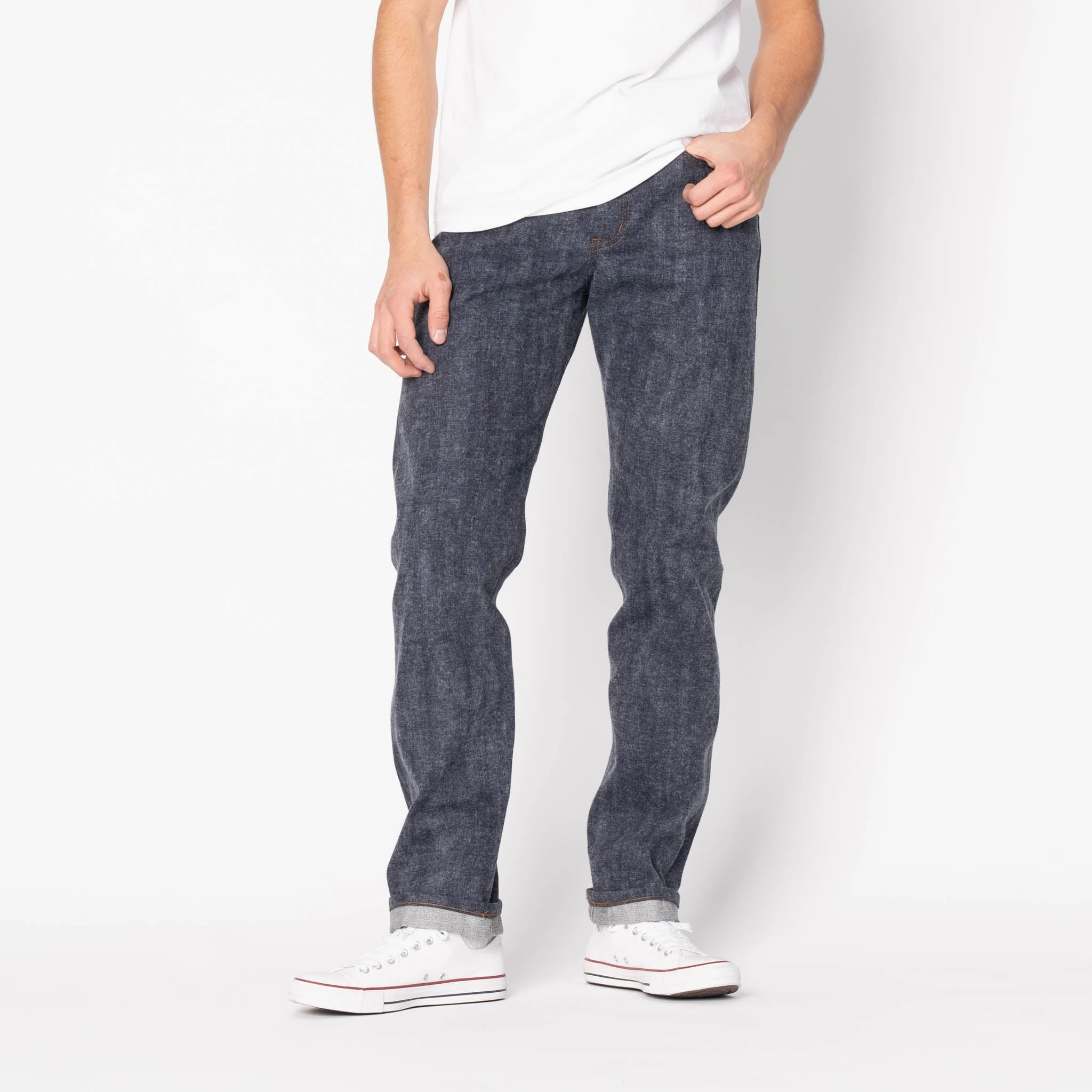 Flattering Waist Weird Guy - Max Brush Selvedge - Indigo