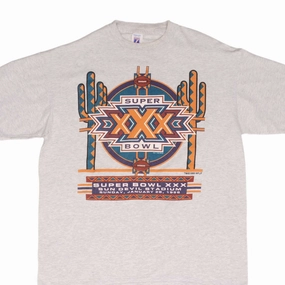 Crew neck classic Seasonal Comfort VINTAGE NFL SUPER BOWL XXX SUN DEVIL STADIUM ARIZONA 1996 TEE SHIRT SIZE XL