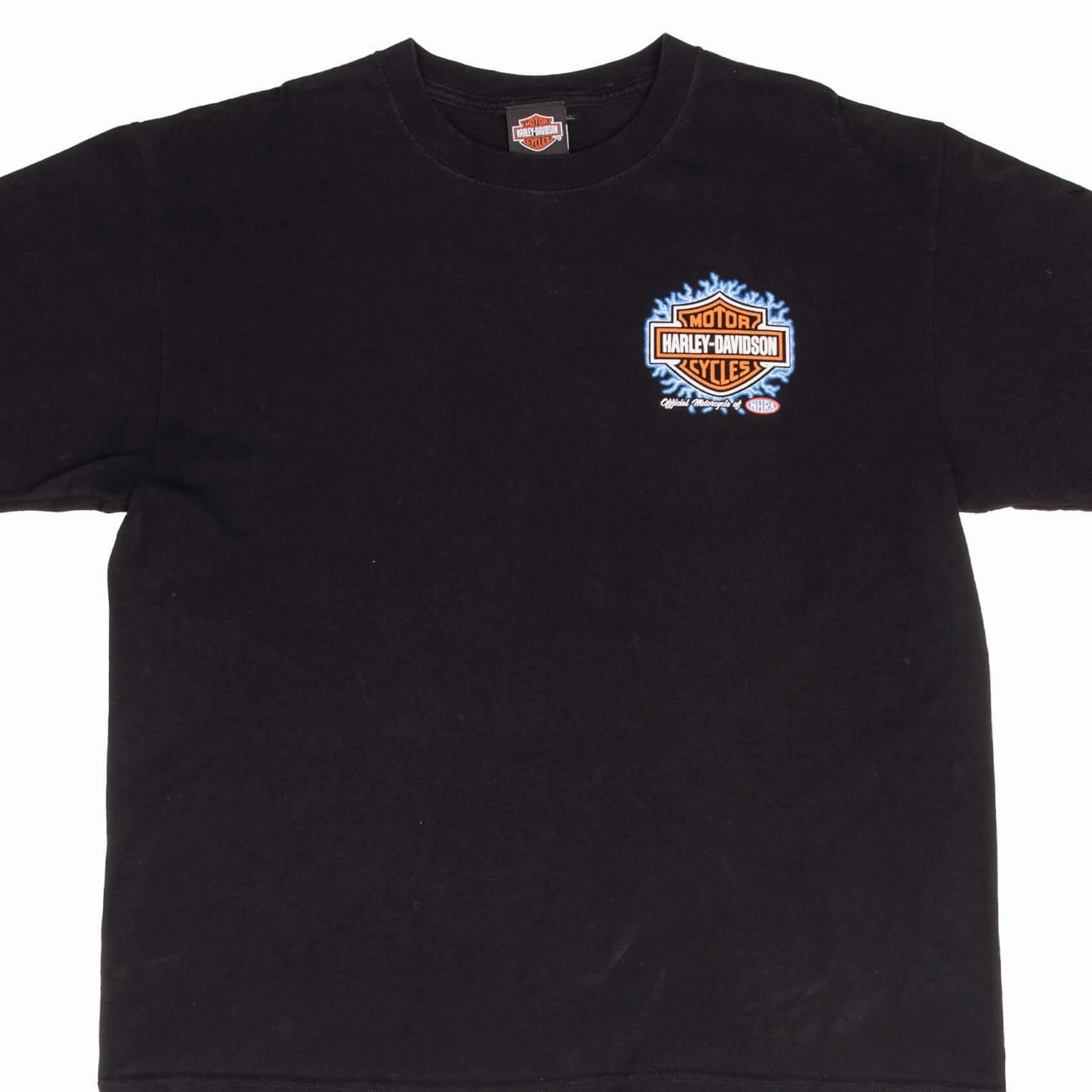 VINTAGE HARLEY DAVIDSON NHRA TEE SHIRT 2000S SIZE XL Drop Shoulder Cut