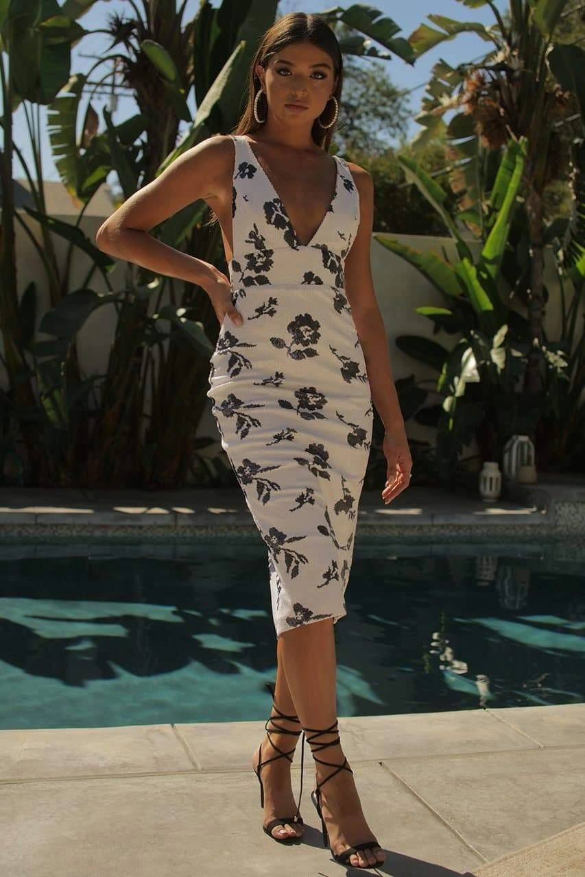 Yana Midi Dress -  White Chic Layered Wear