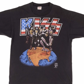 Simple and Chic Cozy Style VINTAGE KISS ALIVE WORLDWIDE WORLD TOUR 1996 TEE SHIRT SIZE XL