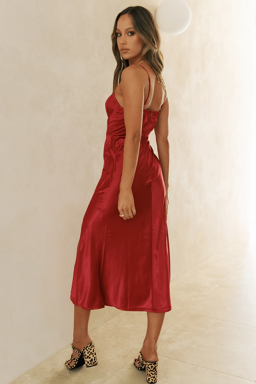 Easy Match Shay Slip Dress - Red