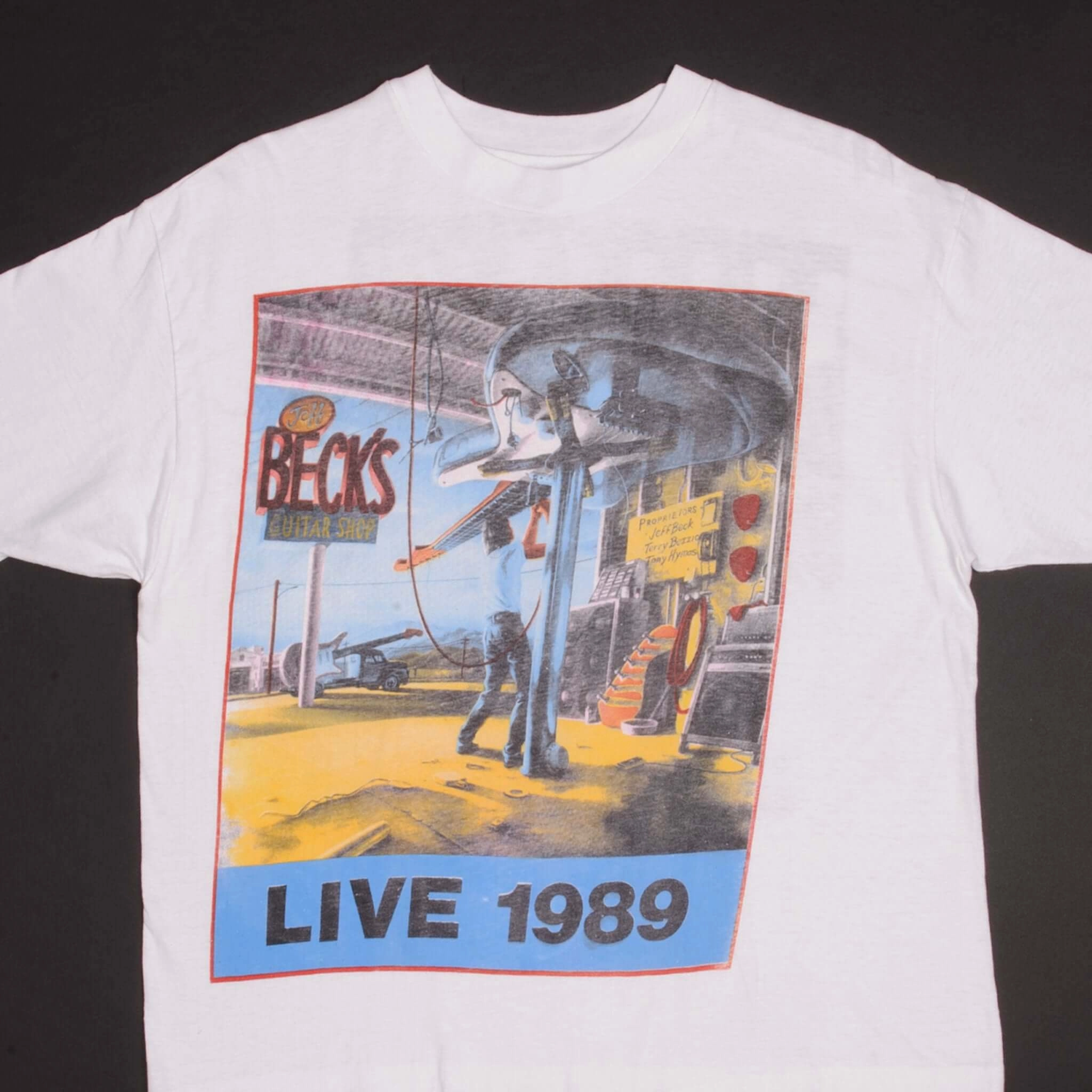 VINTAGE STEVIE RAY VAUGHAN 1989 TEE SHIRT SIZE LARGE MADE IN USA Classic timelessness Compact Stitch Pattern