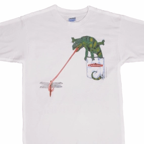 VINTAGE BUDWEISER CHAMELEON DRAGONFLY TEE SHIRT 1997 SIZE LARGE Fashionable